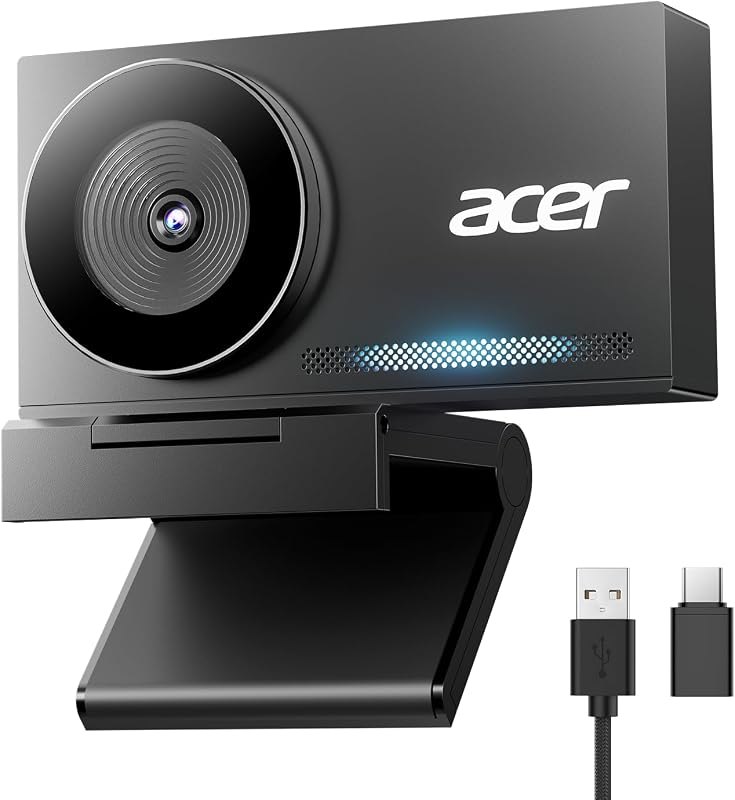 4K Webcam for PC/Mac with All-Metal Unibody Sculpted, Sony 1/2" Sensor, PDAF, 2 Noise Reduction Mics, Privacy Cover