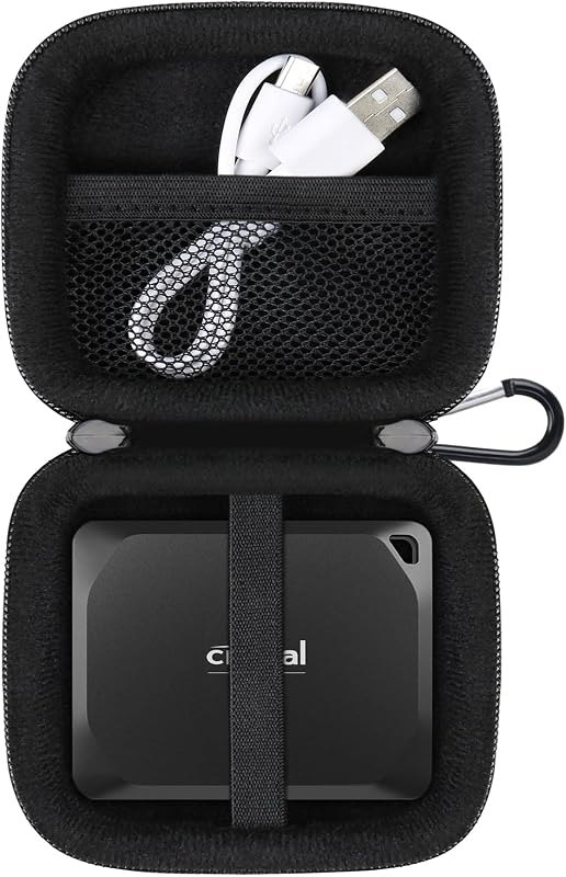 Lacdo Hard Drive Carrying Case for Crucial X9 Pro / X9 / X10 / X10 Pro SSD 1TB 2TB 4TB 6TB 8TB USB 3.2 Portable