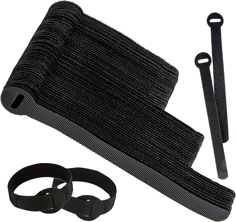 120 PCS 5/6/8 Inch Reusable Cable Ties for Cords — cable organizer roll for cable organizer roll