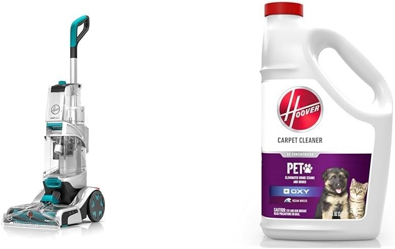 Hoover SmartWash+ Automatic Carpet Cleaner, Upright Shampooer, FH52000 + Hoover Oxy Pet Urine & Stain Eliminator
