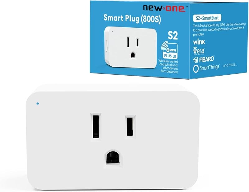 New One Z-Wave Smart Plug, 800 Series Z-Wave Outlet with Built-in Repeater — smart plug dimmer for smart plug dimmer