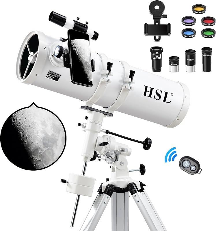 HSL 150EQ Astronomical Reflector Telescope for Adults high Powered,150mm Aperture Professional Telescopes for Adults