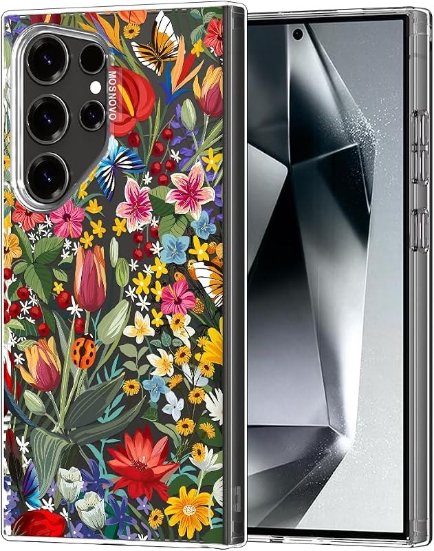 MOSNOVO Case for Samsung Galaxy S24 Ultra, [Buffertech 6.6ft Military-Grade Drop Protection] [Anti Peel Off Tech]