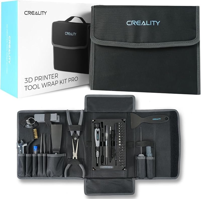 Creality 3D Printer Tool Kit, 74Pcs 3D Printing Tool Wrap Kit Assembly/Removal/Filament Cutting Set 3D Printer