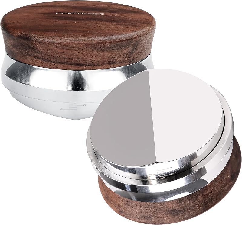 Normcore 58.5mm Coffee Distributor Tool, Heavy Duty Coffee Levelling Tool With Genuine American Walnut Wood