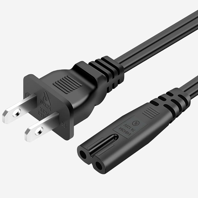 2 Prong Power Cord for Sonos Play 1/3/5 SUB Spakers, Arc, Beam, Ray, Amp — best soundbars sonos arc for soundbars