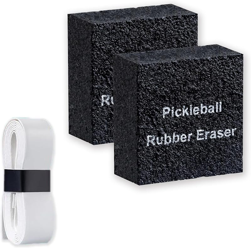 Pickleball Paddle Eraser with Free Overgrip, Best Carbon Fiber Pickle Ball Racket Cleaner, Fast & Easy Rubber Bar to