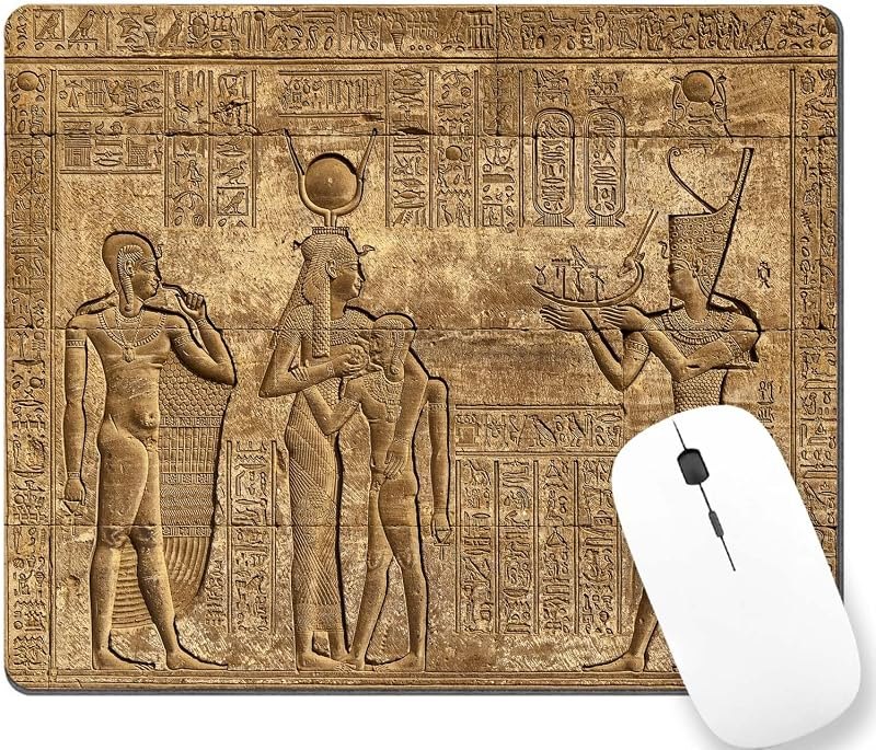 TSSOHU Murals and Hieroglyphs on Ancient Egypt Temple Mouse Pad Non-Slip Rubber Base Gaming MousePads for Computers