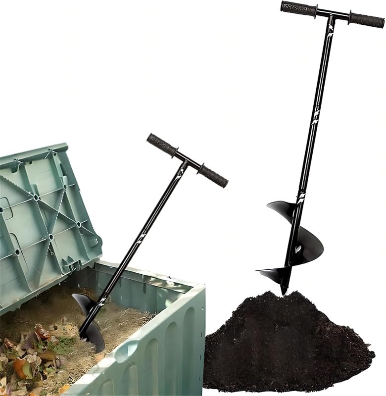 Compost Stirring Tool,Compost Turning Bar 33.4inch,Manual Compost Aerator Tool Turner and Mixing Tool for Outdoor