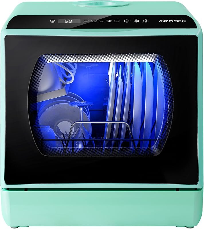 AIRMSEN Portable Countertop Dishwasher, No Hookup Needed — household countertop dishwasher for household countertop
