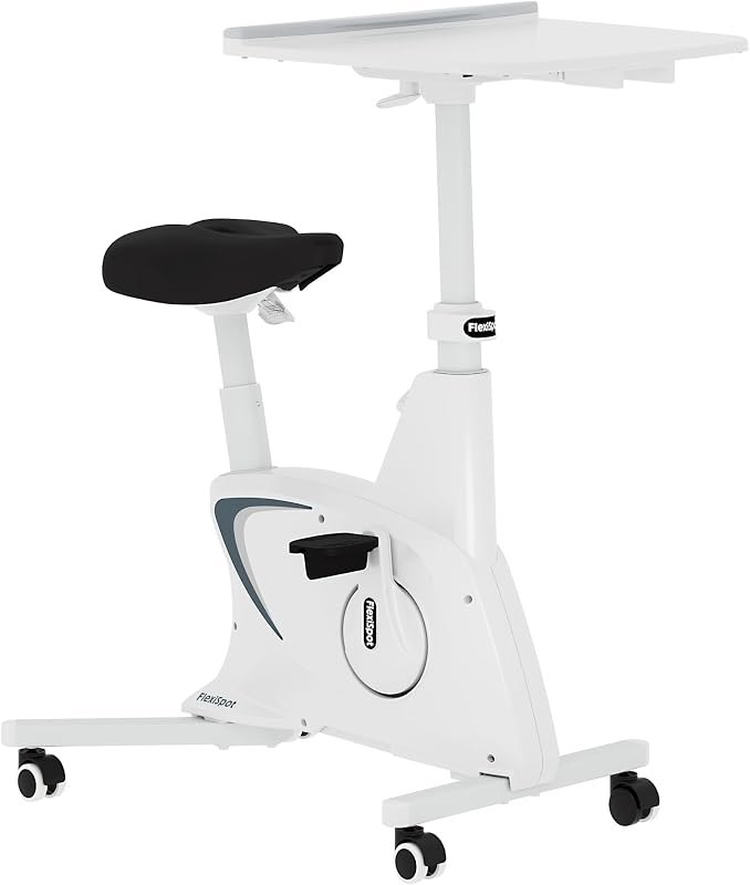 FLEXISPOT V9 Exercise Bike with 2D Desktop,8-Level Magnetic Friction — under desk bike for under desk bike