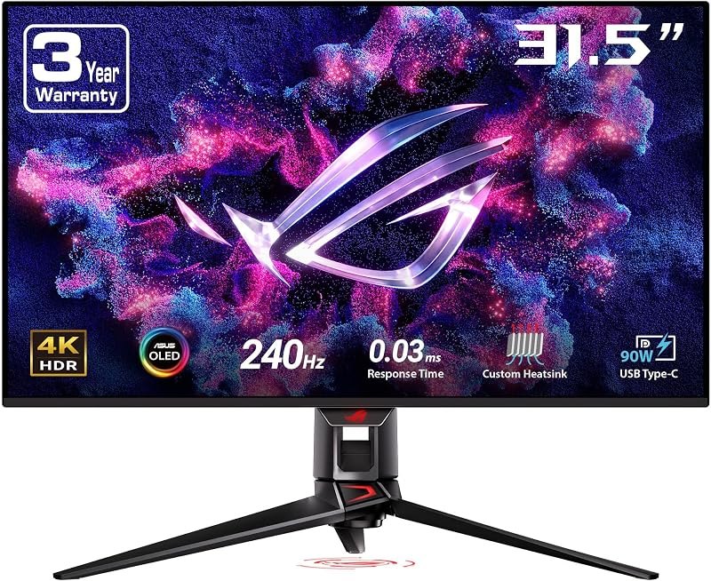 ASUS ROG PG32UCDM 32 Inch 4K 240Hz OLED Gaming Monitor QD-OLED — 32 inch 4k monitor for inch monitor