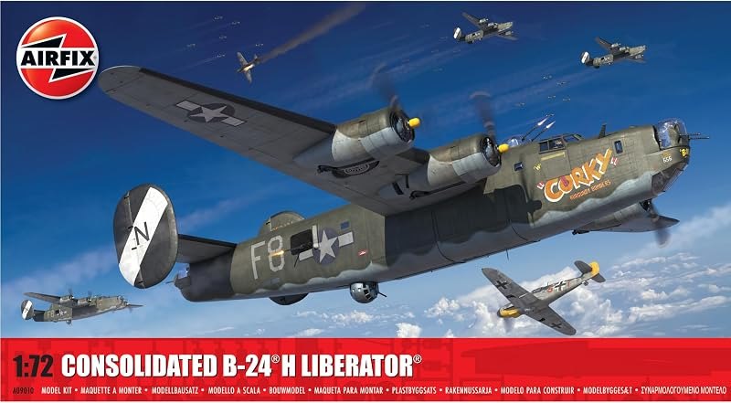 Airfix Model Airplane Kit Model - A09010 Consolidated B-24H Liberator, Plastic Plane Model Kits for Adults & Kids
