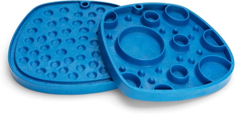 West Paw Seaflex Bubbles Feast Mat — pets lick mat for slow feeder dog bowl