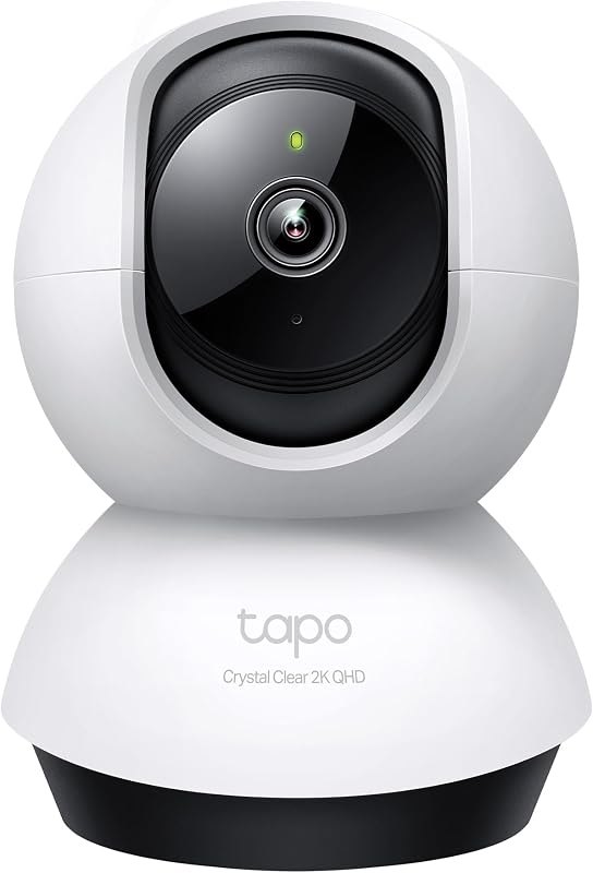Tapo 2K+ Pan/Tilt Security Camera for Pet Camera, Baby Monitor, C220 — indoor plug-in security camera for indoor plug