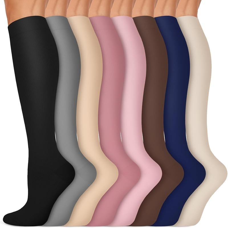 Copper Compression Socks 15-20 mmHg for Men & Women 8 Pairs — best post surgery compression socks for post surgery