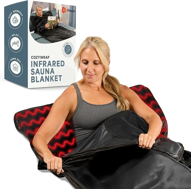 Lifepro Portable Infrared Sauna Blanket with Arm Sleeves — infrared sauna blanket for sauna blankets