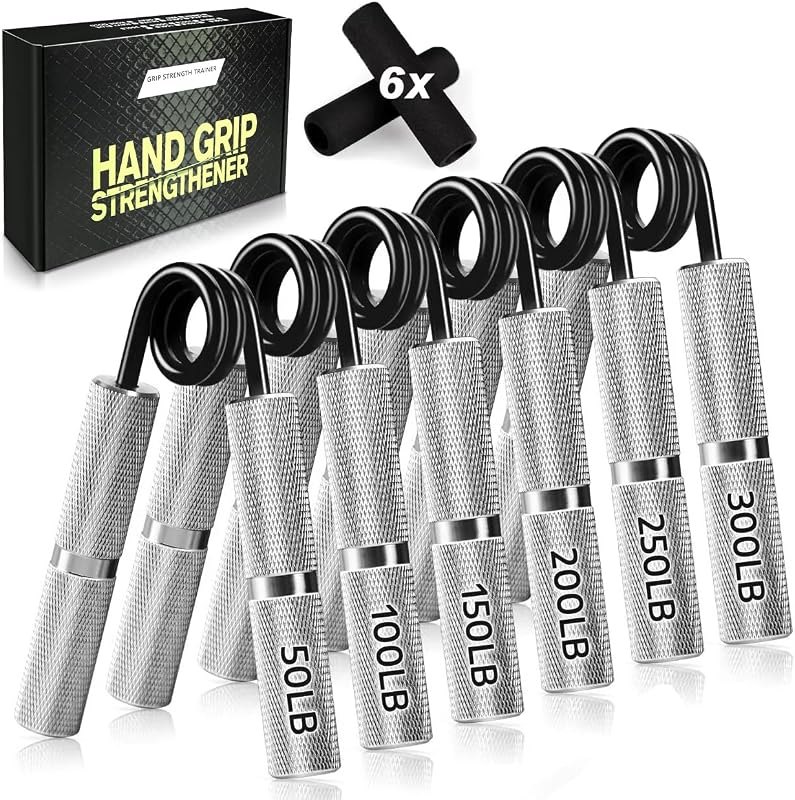 Hand Gripper Strengthener Set 50LB-300LB, Grip Strength Trainer (1/2/4/6 Pack) Forearm Strengthener for Muscle