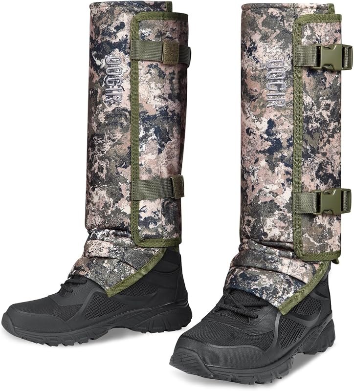 Leg Gaiters Hunting Gaiters, Adjustable Snow Boot Gaiters, Waterproof Snake Gaiters for Hiking Walking Skiing —