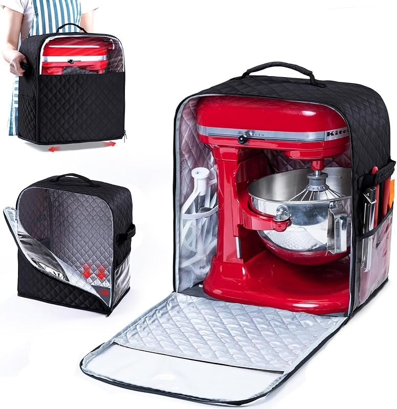 BAGSPRITE Stand Mixer Cover w/Slider Base for KitchenAid 4.5/5 Quart — stand mixer attachments for stand mixer