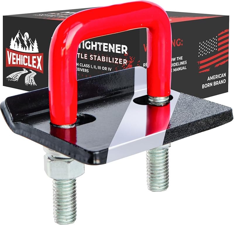 Vehiclex Anti-Rattle Hitch Tightener Clamp for 1.25" to 2" Receivers — farm hitch tightener for trailer hitch