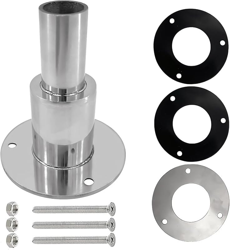 Golgner Thru Hull Exhaust Skin, Stainless Steel 316 Thru Hull Exhaust, 24mm Tube Pipe Socket Hardware, Marine Exhaust