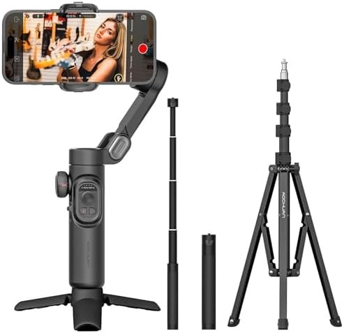 Phone Gimbal Stabilizer 3-Axis Smartphone Foldable Gimbal for iPhone Gimble with Focus Wheel-AOCHUAN Smart XE&AOCHUAN