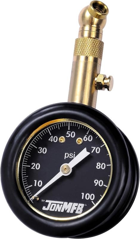 Tire Pressure Gauge for Cars and Trucks. 0-100 PSI Calibrated to ANSI B.40.1 Accuracy. Large 2 Inch Easy to Read Gauge