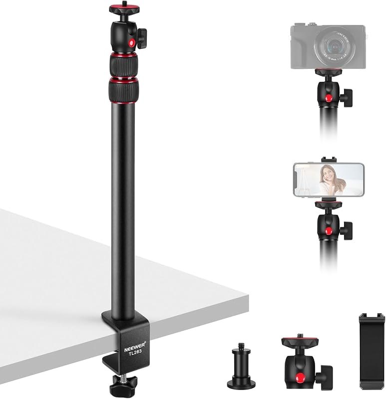 Camera Desk Mount with Holder & 360° Ball Head, 17"-40"/43-102cm — cameras ring camera for cameras ring camera