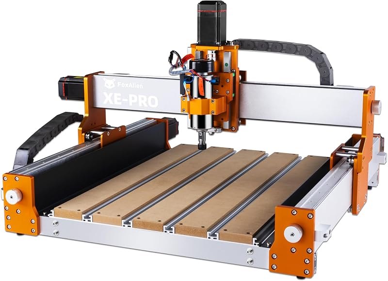FoxAlien Latest XE-PRO CNC Router Machine + Hybrid T-slot Spoilboard Worktable Upgrade Kit — best desktop cnc router