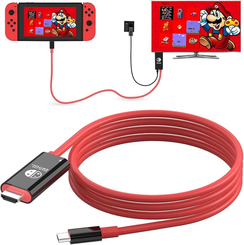 USB C to HDMI Adapter Cable for Nintendo Switch Dock,6FT/1.8M Switch Docking Station for TV with 4K Switch Dock HDMI
