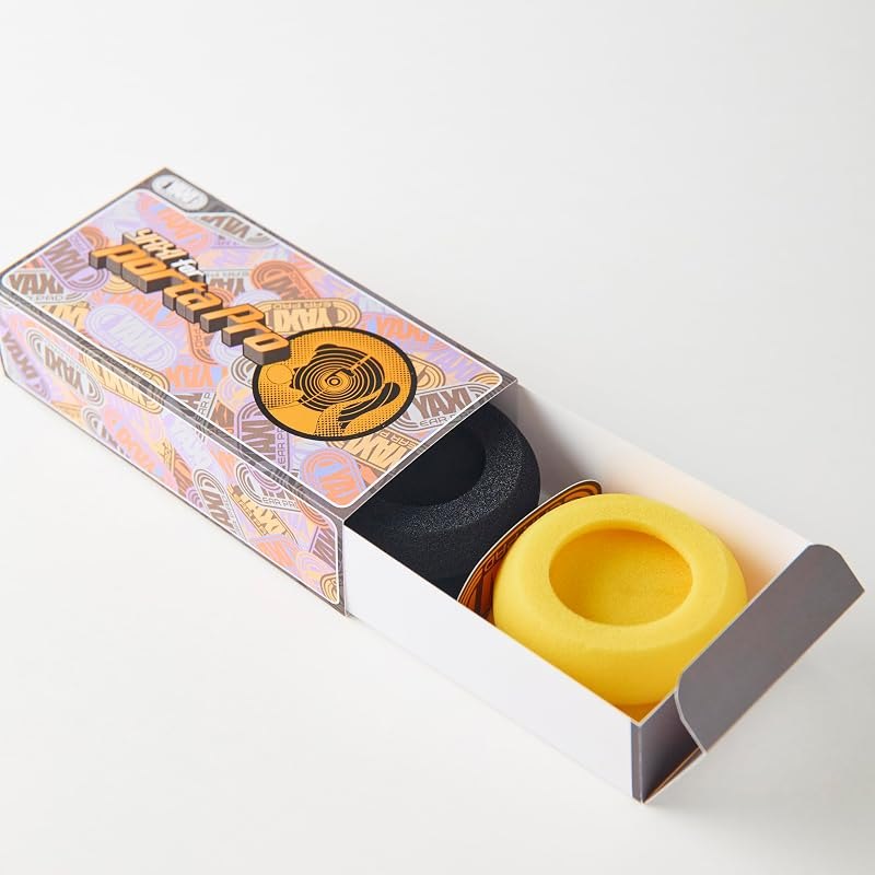 YAXI EARPADS for Koss PORTAPRO 2Pairs (Yellow+Black) — memory foam ear tips for memory foam ear tips