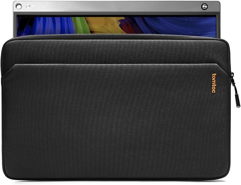 tomtoc Light-A18 Slim 15.6 Inch Portable Monitor Case with Acessories Storage, Light Protective Carrying Sleeve for