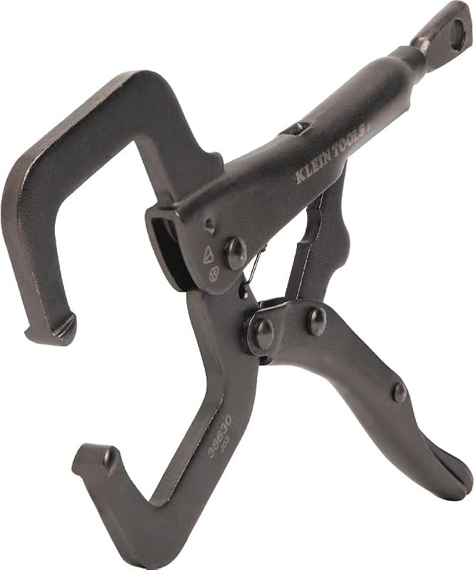 Klein Tools 38630 C-Clamp Locking Pliers with Standard Jaws, Intuitive Thumb Knob, Adjustable Clamp for Home, Shop