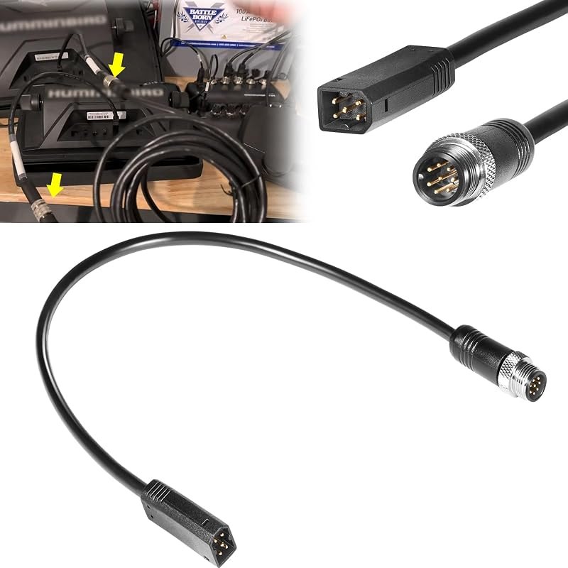 720074-12 AS EC QDE Ethernet Adapter Cable for Humminbird Fish Finders HELIX 7, HELIX 8, HELIX 9, HELIX 10, HELIX 12