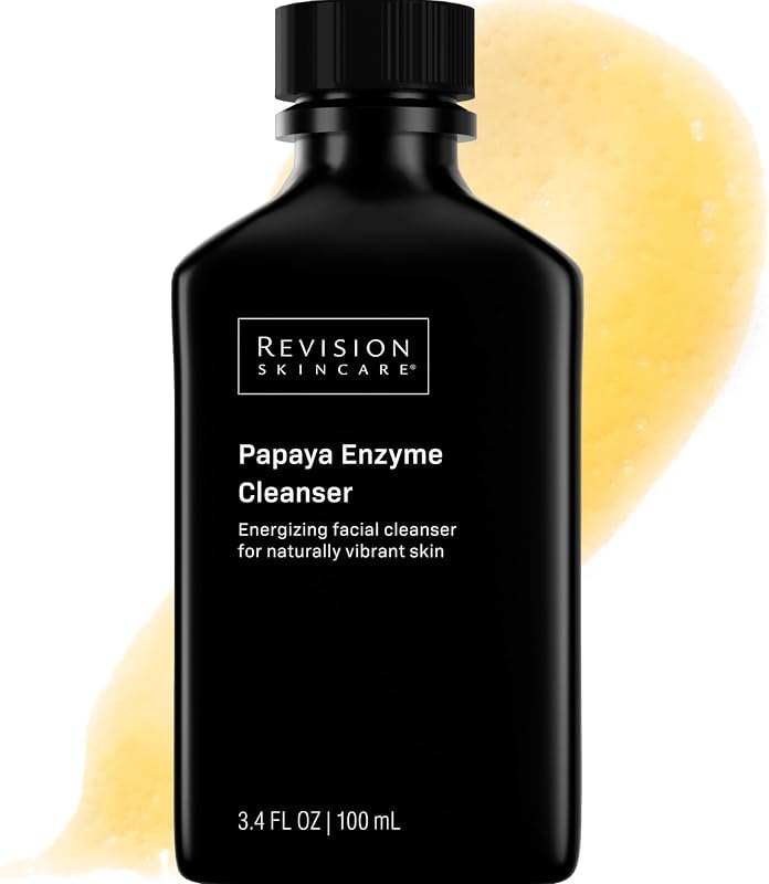 Revision Skincare Papaya Enzyme Cleanser, Energizing Facial Cleanser with Salicylic Acid, Soothing and Exfoliating —