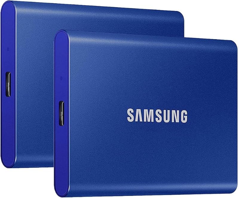 MU-PC2T0H T7 2TB Portable SSD, USB 3.2 Gen2, Blue (2-Pack)