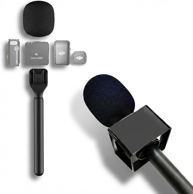 Wireless Microphone Handheld Adapter with Mic Flag Windshield — Rode Wireless Go II for rode wireless