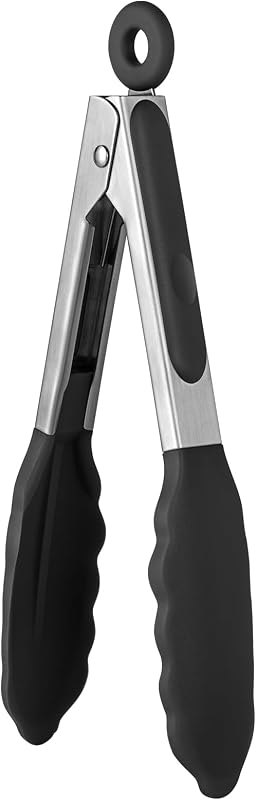 Kitchen Tong for Cooking, 600ºF Heat-Resistant Silicone, 7in/Black — Martha Stewart Kitchen Utensils for martha