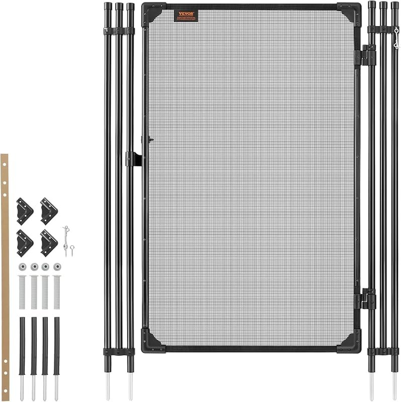 VEVOR Pool Fence, 4 x 2.5 FT Pool Gate for Inground Pools, Pool Safety Fence Gate Kit with Stainless Steel Latch