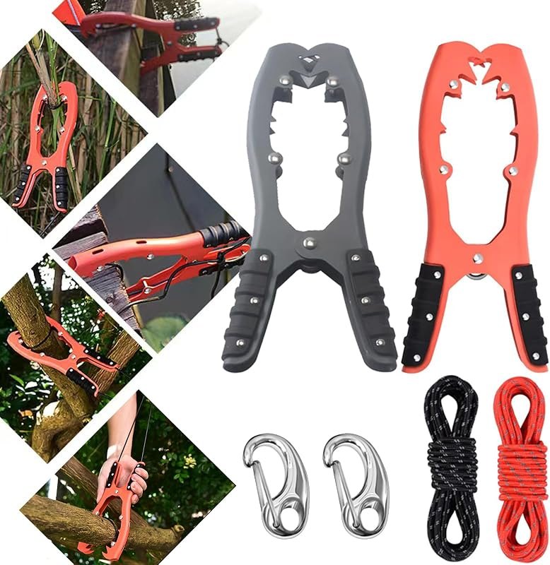 2 Piece Kayak Anchor Grip Clamp with 16.4ft Paracord Snap Hook, Boat Anchor Clip, Fishing Accessories for Kayak