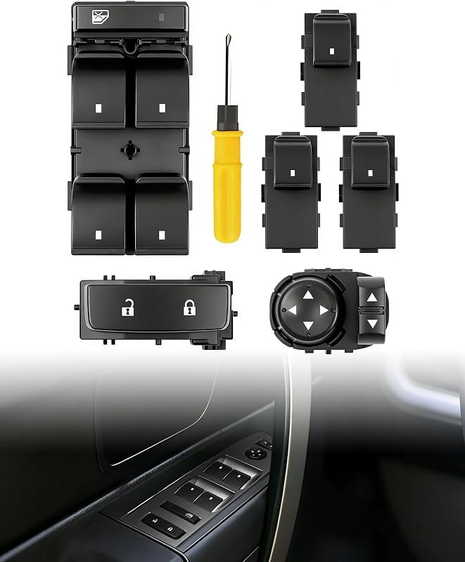 Power Window Switch Drive & 3 Passenger Side for Chevy & GMC, 6+8 Pins — car window lock for car window lock