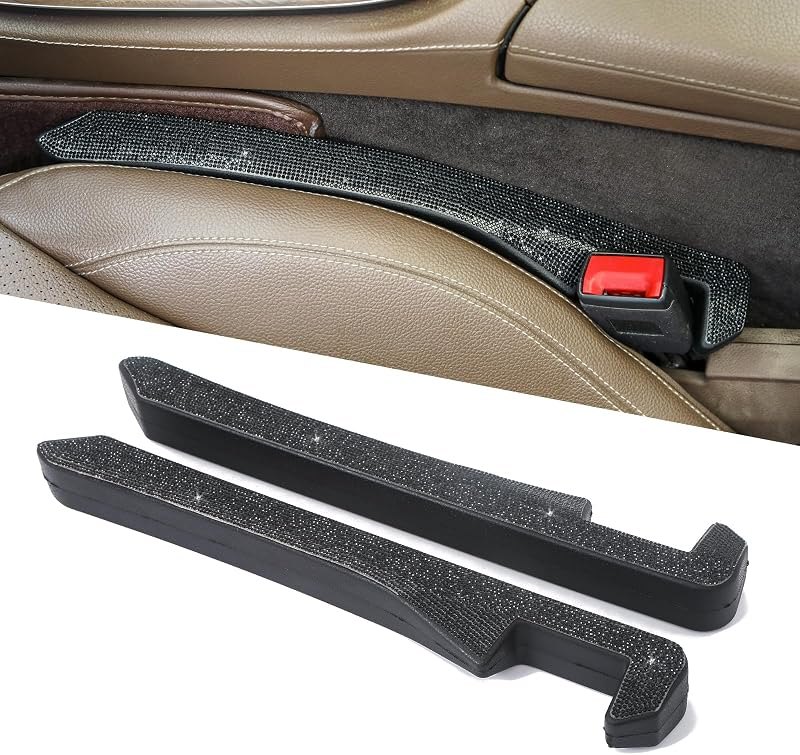 Bling Diamond Car Seat Gap Filler for Car SUV and Truck,2 Pack Universal Gap Stopper to Fill The Gap Between Seat