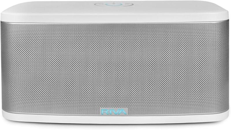 RIVA Stadium Alexa Enabled Smart Speaker for Home, Multiroom Audio, White — Spacecraft Smart Speaker for spacecraft