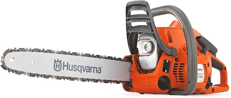 Husqvarna 120 Mark III Gas Chainsaw, Garden Tools, 16 Inch, Gifts for Men — 16 inch gas chainsaw for inch gas chainsaw
