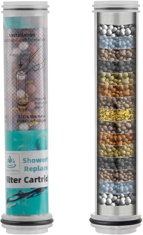 Hibbent 2 Pack Replacement Shower Filters Fit Hibbent 10-Spray Shower Head — hard water shower filter for hard water