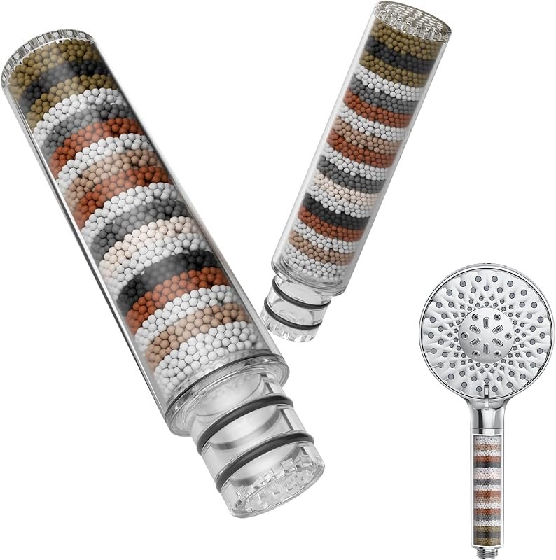 SR SUN RISE Shower Filter for Handheld Shower Head, 2-Pack Replacement Filters for Hard Water Remove Chlorine and