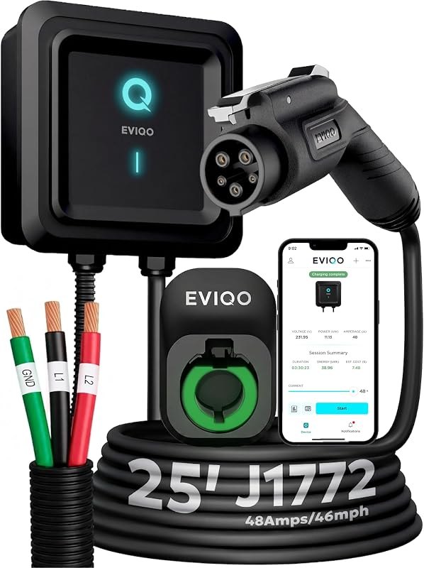 Level 2 EV Charger J1772 48A - Hardwired 240V Wall Charging Station — best EV charger hardwired 48A for charger