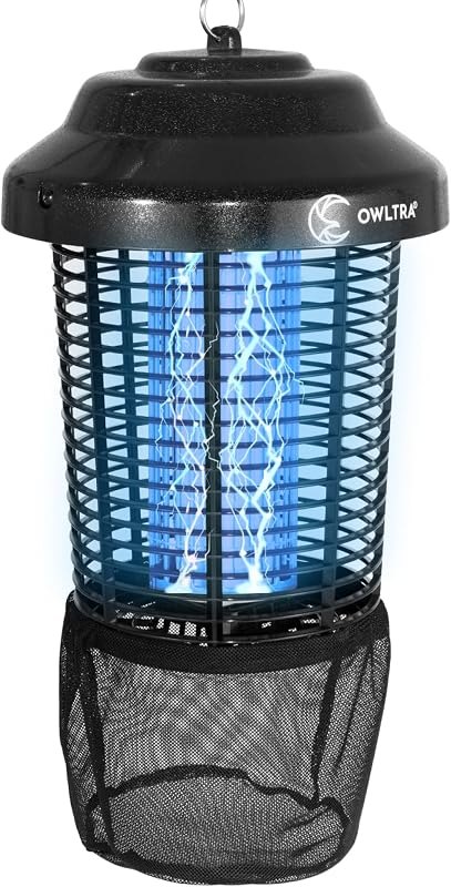 OWLTRA OMT-E80 In/Outdoor Electronic Insect Killer & Catcher Lamp for Mosquitoes, Gnats, Aedes Mosquitoes, Flies