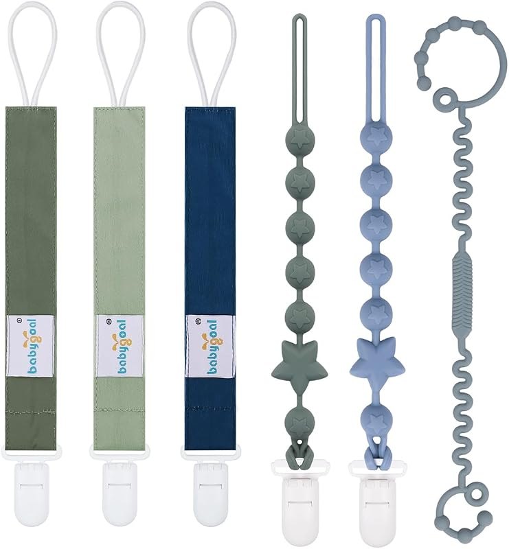 babygoal Pacifier Clips Set of 6 for Baby Boys Girls — baby pacifier clips for baby pacifier clips